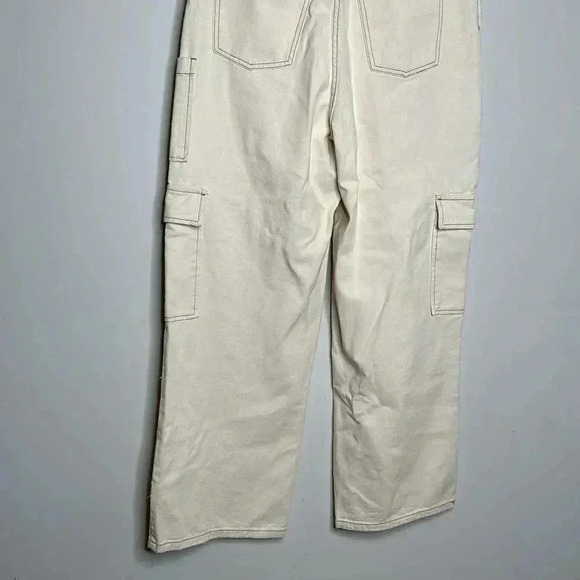 Women's Tube Cargo Denim Jumpsuit - 
Off -White M - Picture 9 of 12